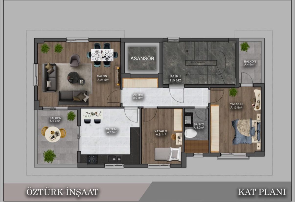 2023 LÜX 2+1 DAİRELER — 2